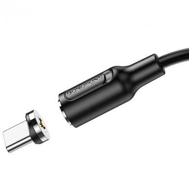 Кабель BOROFONE BX41 USB to Type-C 2.4A, 1m, PVC, PVC connectors, magnetic, Black (6931474738462) [803652]