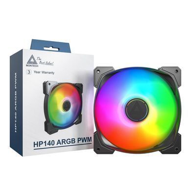Корпусний вентилятор 140MM MONTECH (HP140 PWM BLACK) [501658]