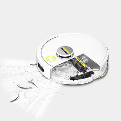 Робот-пилосос karcher RVC 3, h=0.97см, вологе прибирання, конт пил -0.24л, вода -0.28л, автон. робота до 130хв, Bluetooth, білий (1.269-110.0) [113826]
