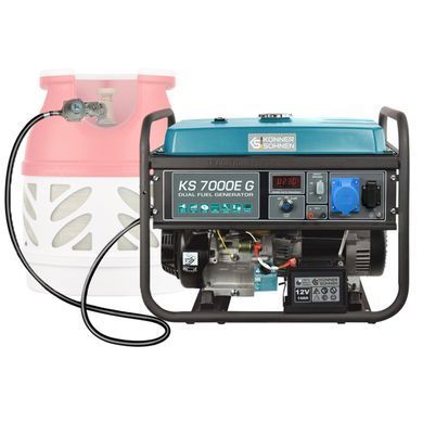 Генератор газобензиновий Konner&Sohnen KS 7000E G LPG, 230В, 5.5кВт, електростартер, 77.2кг (KS7000EG) [105945]