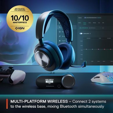 Ігрова гарнітура SteelSeries Arctis Nova Pro Wireless P Black PC/PS/SW/MAC/MOB (61522) [401978]