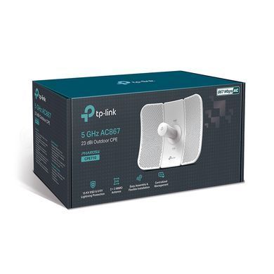Точка доступу TP-LINK AC867 1xGE LAN, 23 дБі зовн. passive PoE (CPE710) [104457]