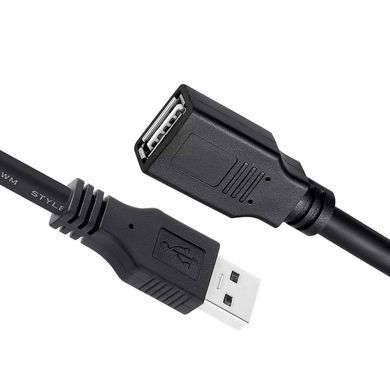 Кабель ColorWay USB - USB V 2.0 (M/F), 1.8 м, Black (CW-CBUF076-BK) [613619]