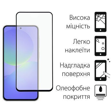 Захисне скло Dengos для Samsung Galaxy A36 5G SM-A366 Black Full Glue 2шт (DG-TG2P-68) [600816]