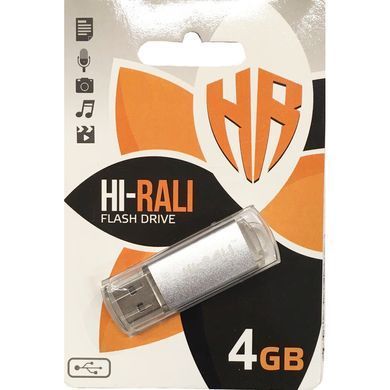 Флеш-накопичувач USB 4GB Hi-Rali Corsair Series Silver (HI-4GBCORSL) [607110]