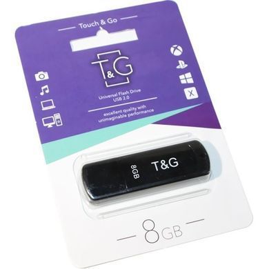 Флеш-накопичувач USB 8GB T&G 011 Classic Series Black (TG011-8GBBK) [607160]