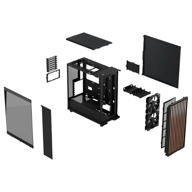 Корпус для ПК FRACTAL DESIGN North Charcoal Black TG Dark (FD-C-NOR1C-02) [303869]