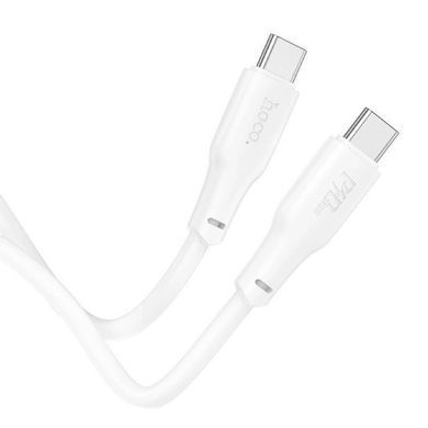 Кабель HOCO X93 Type-C to Type-C 100W, 2m, TPE, TPE connectors, White (6931474790729) [802486]