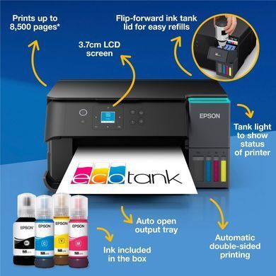 Багатофункційний пристрій А4 Epson EcoTank з L4360 Wi-Fi (C11CL41411) [616987]