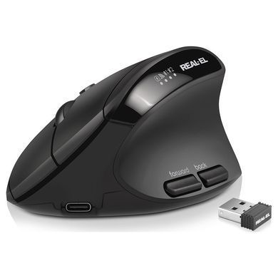 Миша бездротова REAL-EL RM-490W Black (EL123200058) [615562]