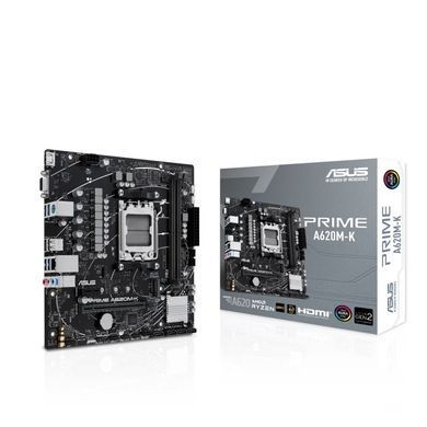 Материнcька плата ASUS PRIME A620M-K sAM5 A620 2xDDR5 HDMI D-Sub mATX (90MB1F40-M0EAY0) [109107]