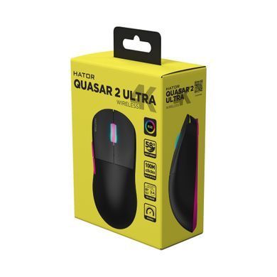 Миша бездротова Hator Quasar 2 Ultra 4K Wireless Black/Pink (HTM570BP) [616826]