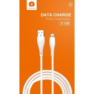 Кабель WUW-X196 USB Lightning 2,4А white (6972573335596) [805233]