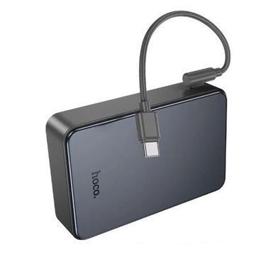 Зовнішній акумулятор HOCO J170A Starlight 22.5W+PD20W fully compatible power bank with cable(20000mAh) Metal Gray (6942007672702) [806665]