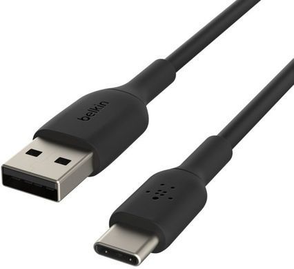 Кабель USB-A > USB-C заряджання/синхронізації Belkin 2м, 15Вт, Type-C, PVC, чорний (CAB001BT2MBK) [112255]