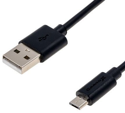 Кабель Grand-X USB - micro USB (M/M), Cu, 2.5 м, Black (PM025B) [603713]