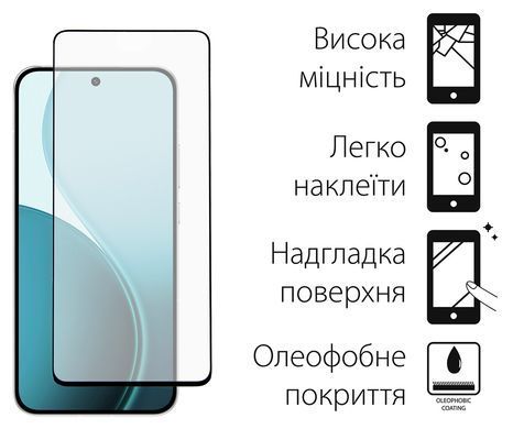 Захисне скло Dengos для Oppo Reno14/14 F/14 FS 5G Black Full Glue 2 шт. (DG-TG2P-93) [619734]