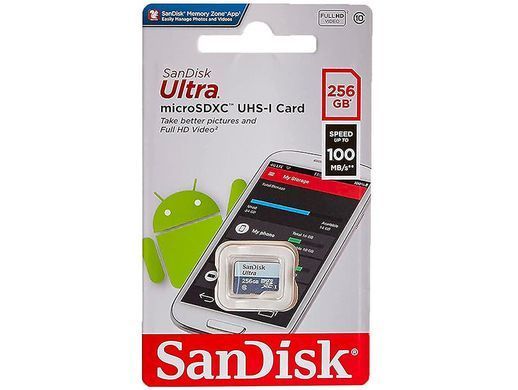 Карта пам'яті microSDXC (UHS-1) SanDisk Ultra 256Gb class 10 A1 (100Mb/s) (SDSQUNR-256G-GN3MN) [803673]