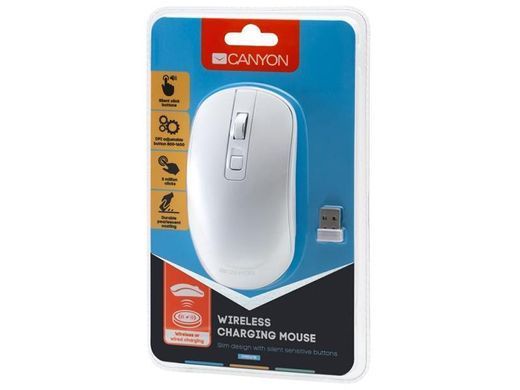 Миша бездротова Canyon White (CNS-CMSW18PW) [613624]
