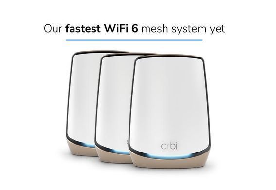 Система WiFi-Mesh NETGEAR Orbi RBK863S AX6000, 3мод, білий (RBK863S-100EUS) [104663]