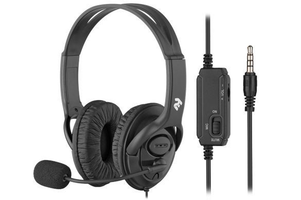 Гарнітура ПК стерео Over-ear 2E CH13 mini-jack, omni-mic, 1.2м, чорний (2E-CH13SJ) [107156]