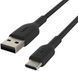 Кабель USB-A > USB-C заряджання/синхронізації Belkin 2м, 15Вт, Type-C, PVC, чорний (CAB001BT2MBK) [112255], фото 2