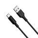 Кабель HOCO X25 USB to Type-C 2A, 1m, PVC, PVC connectors, Black (6957531080145) [805469], фото 3