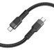 Кабель HOCO U110 Type-C to Type-C 60W charging data cable Black (6931474770622) [802510], фото 4
