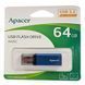 Флеш-накопичувач Apacer USB 3.2 Gen 1 AH25C 64GB Blue (AP64GAH25CU-1) [803114], фото 2