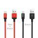 Кабель HOCO X14 USB to Micro 2,4A, 1m, nylon, aluminum connectors, Black (6957531062844) [804385], фото 3