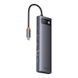 USB-хаб Baseus Metal Gleam Series 12-in-1 Multifunctional Type-C HUB Docking Station Gray (WKWG020213) [802766], фото 5