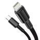 Кабель Baseus High Density Braided Fast Charging Data Cable Type-C to iP PD 20W 1m Black (CATLGD-01) [806509], фото 3