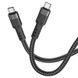 Кабель HOCO U110 Type-C to Type-C 60W charging data cable Black (6931474770622) [802510], фото 3