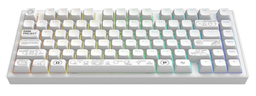 Клавіатура Dark Project ALU81 Terra Nova White (DPKB_NOVA_81_ANSI_WHITE_UA) [616561]