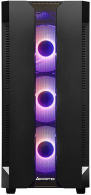 Корпус Chieftec HUNTER 4x120mm A-RGB, ATX, без БЖ, Black (GS-01B-OP) [402920]
