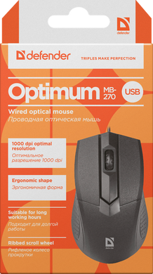 Миша Defender Optimum MB-270 USB Black (52270) [202363]