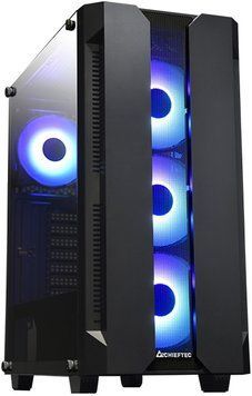 Корпус Chieftec HUNTER 4x120mm A-RGB, ATX, без БЖ, Black (GS-01B-OP) [402920]