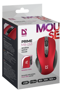 Миша Defender Prime MB-053 Wireless RED (52052) [200820]