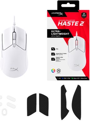 HyperX Миша Pulsefire Haste 2 USB, White