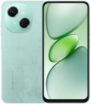 Смартфон TECNO Spark Go 1 (KL4) 6.67" 4/64ГБ, 2SIM, 5000мА&bull;год, Magic Skeen Green (4894947050084) [101279]