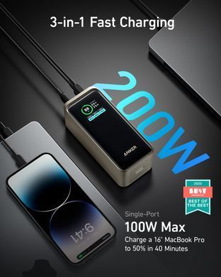 Портативний зарядний пристрій Anker Prime - 20000 mAh 200W PD Black (A1336011) [201923]