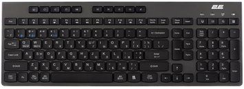 Клавіатура мембранна 2E KS280 120key, WL/BT, EN/UK/RU, silent, чорно-сіра (2E-KS280WBGR_AK) [13630]