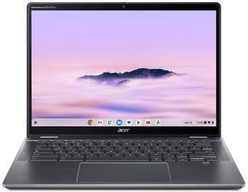 Ноутбук Acer Chromebook Plus Spin 514 CP514-4HN 14" WUXGA IPS Touch, Intel 5-120U, 8GB, F256GB, UMA, ChromeOS, сірий (NX.KYQEU.002) [10259]
