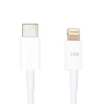 Кабель PowerPlant USB Type-C - Lightning (M/M), 18W, 1 м (CA913268) [604368]