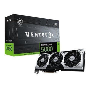 Відеокарта GF RTX 5080 16GB GDDR7 Ventus 3X OC Plus MSI (GeForce RTX 5080 16G VENTUS 3X OC PLUS) [605817]
