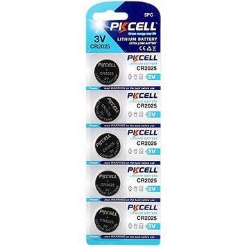 Батарейка CR2025, 3.0V Lithium Power, PKCELL, 5pcs/card (CR2025-5B) [404821]