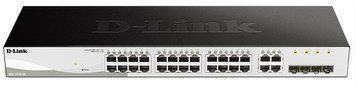 Комутатор D-Link /F 24xGE, 4xGE/SFP, WebSmart (DGS-1210-28) [104840]