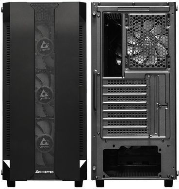 Корпус Chieftec HUNTER 4x120mm A-RGB, ATX, без БЖ, Black (GS-01B-OP) [402920]