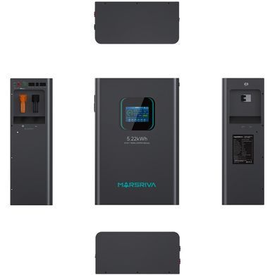 Акумуляторна батарея Marsriva LiFePO4, 51.2V/102Ah, 5.22KWH, настінний (MR-LFP48-100-WMD) [404145]
