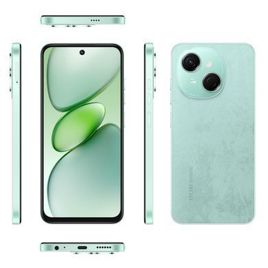 Смартфон TECNO Spark Go 1 (KL4) 6.67" 4/64ГБ, 2SIM, 5000мА&bull;год, Magic Skeen Green (4894947050084) [101279]